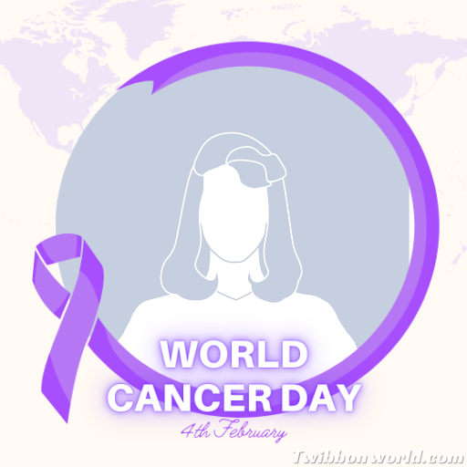 World Cancer day profile frame twibbon